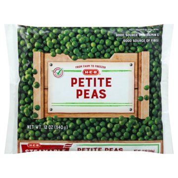 H-E-B Frozen Steamable Petite Peas, 12 oz