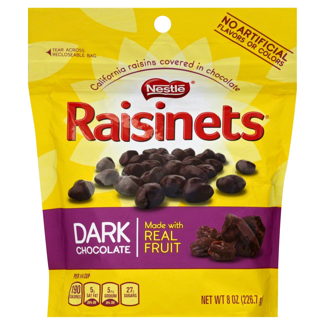 Dark Chocolate Covered Raisins Standup Bag Shop Snacks