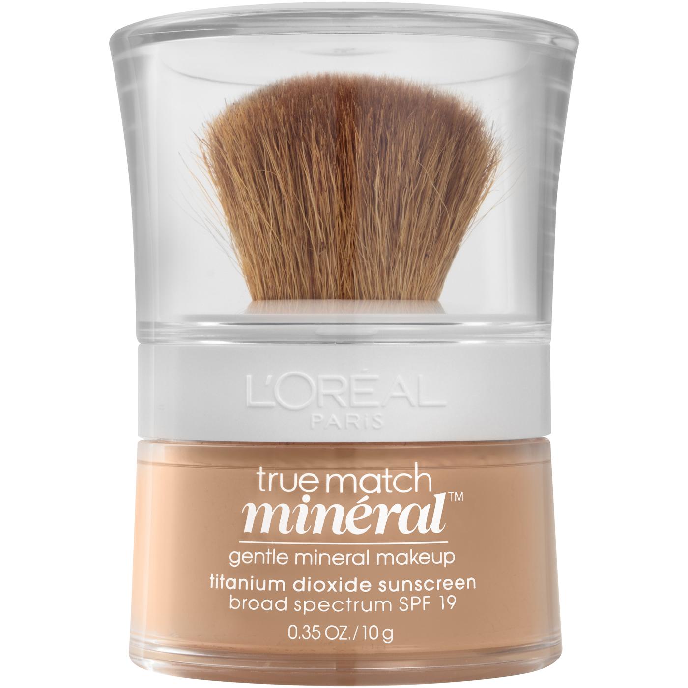 L'Oréal Paris True Match Loose Powder Mineral Foundation Makeup, SPF 19 Sun Beige; image 1 of 2