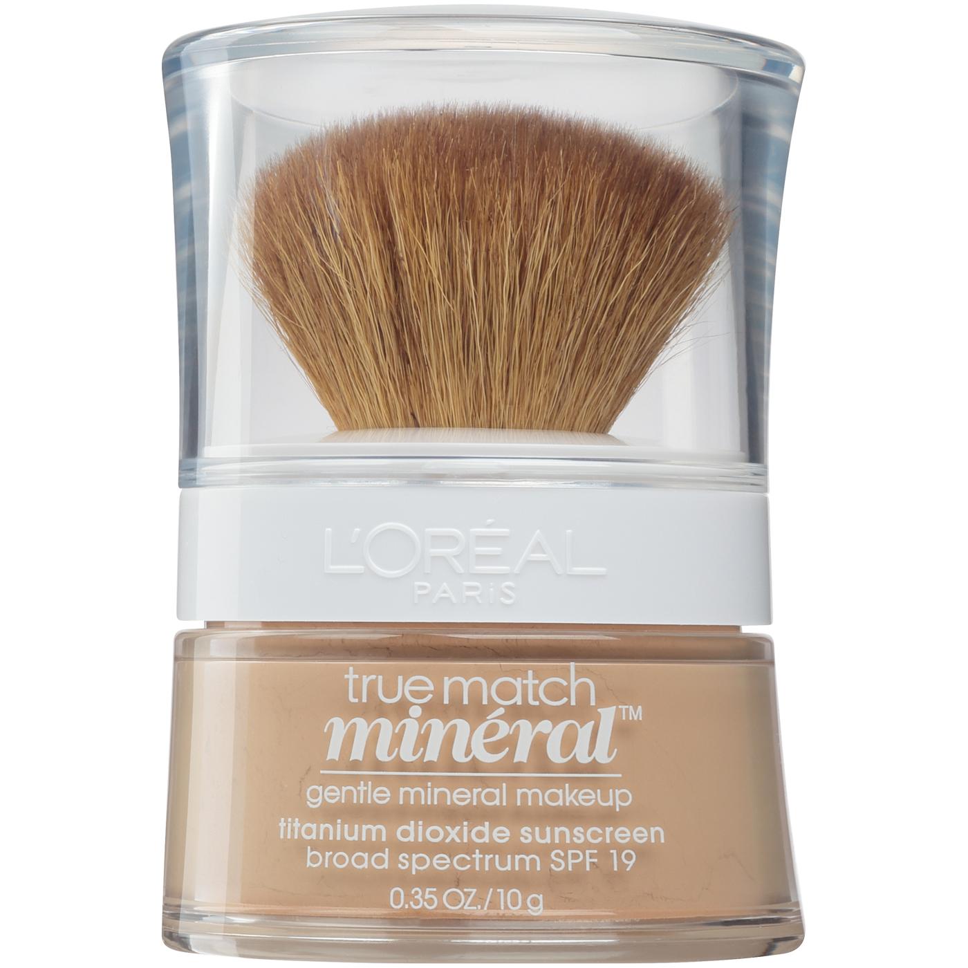 L'Oréal Paris True Match Loose Powder Mineral Foundation Makeup, SPF 19 Creamy Natural; image 1 of 2