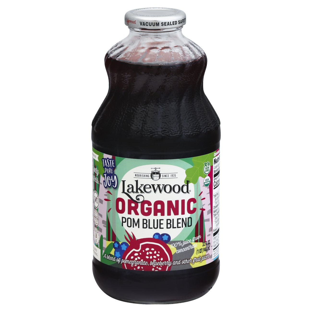Lakewood Organic Pomegranate with Blueberry 100% Juice Blend - Shop