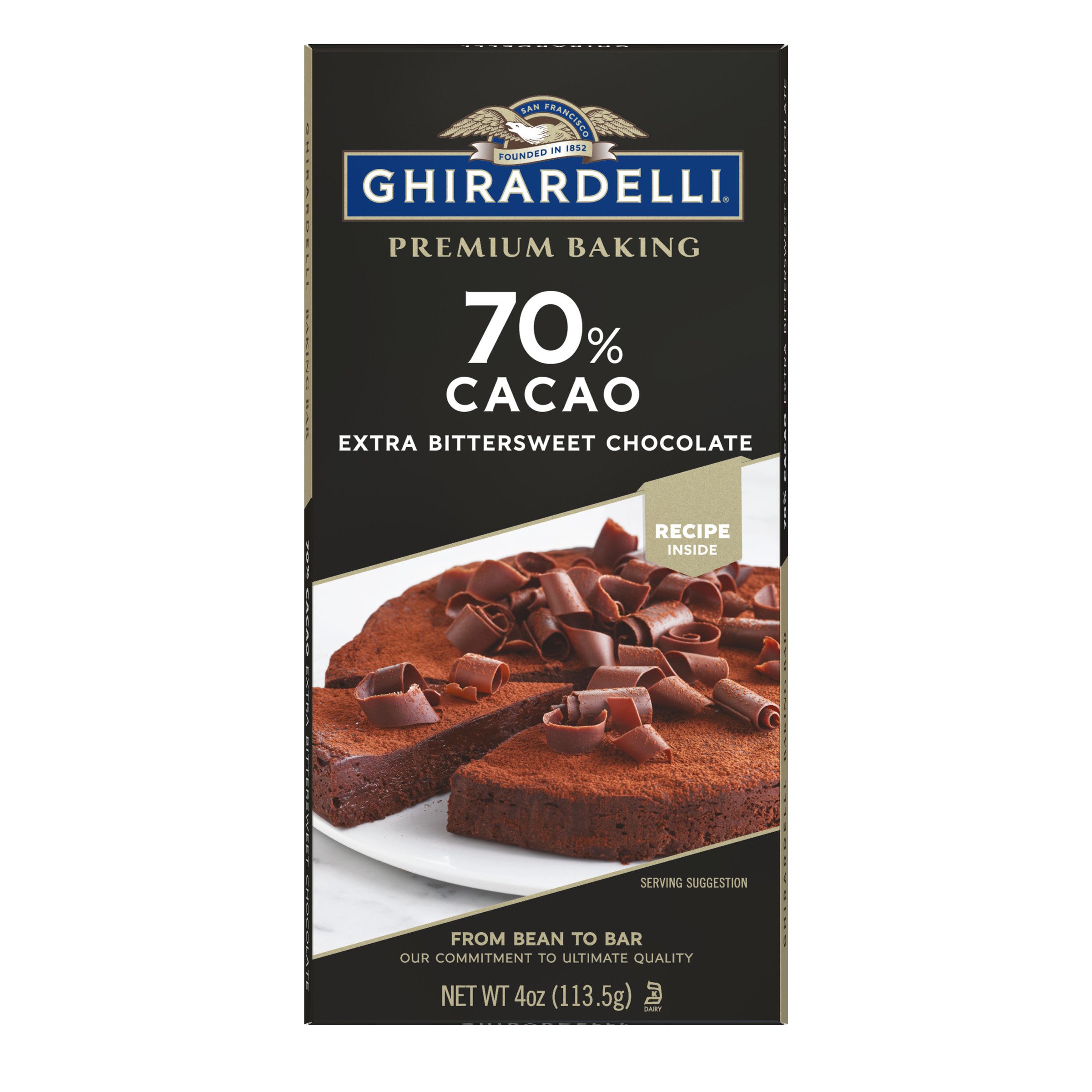 Ghirardelli 70 Cacao Extra Bittersweet Chocolate Premium Baking Bar