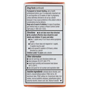 H-E-B Ibuprofen Coated Caplets - 200 mg, 50 ct