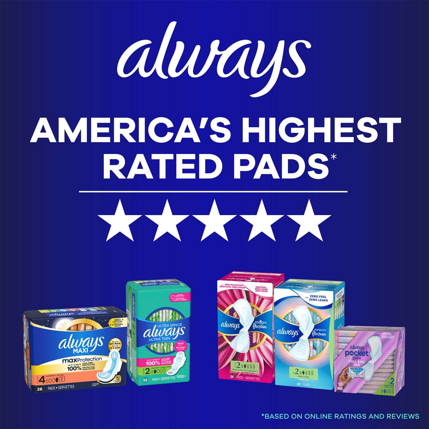 Always Ultra Thin Overnight Pads with Wings, Overnight, Unscented Size 4; image 5 of 10