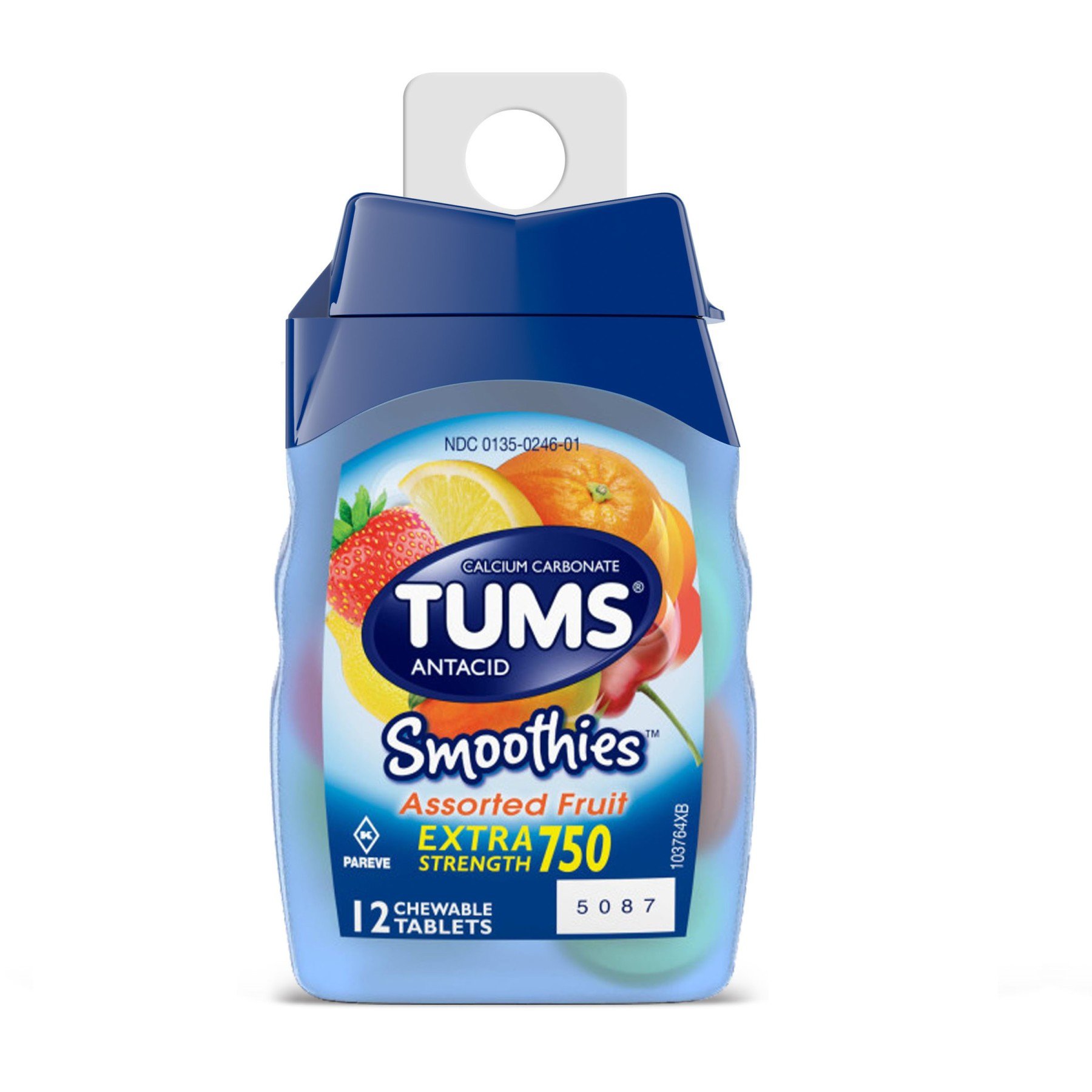 Tums Smoothies Extra Strength 750 Assorted Fruit Chewable Tablets Travel  Size - Shop Medicines & Treatments at H-E-B