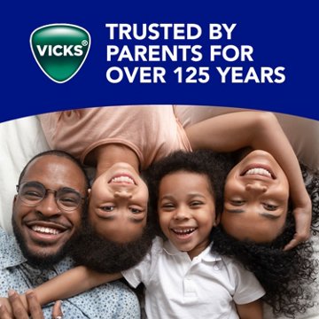 Vicks NyQuil Kids Cold & Cough + Runny Nose Relief Liquid, Multi-Symptom Nighttime Medicine, Berry Flavor, 8 oz