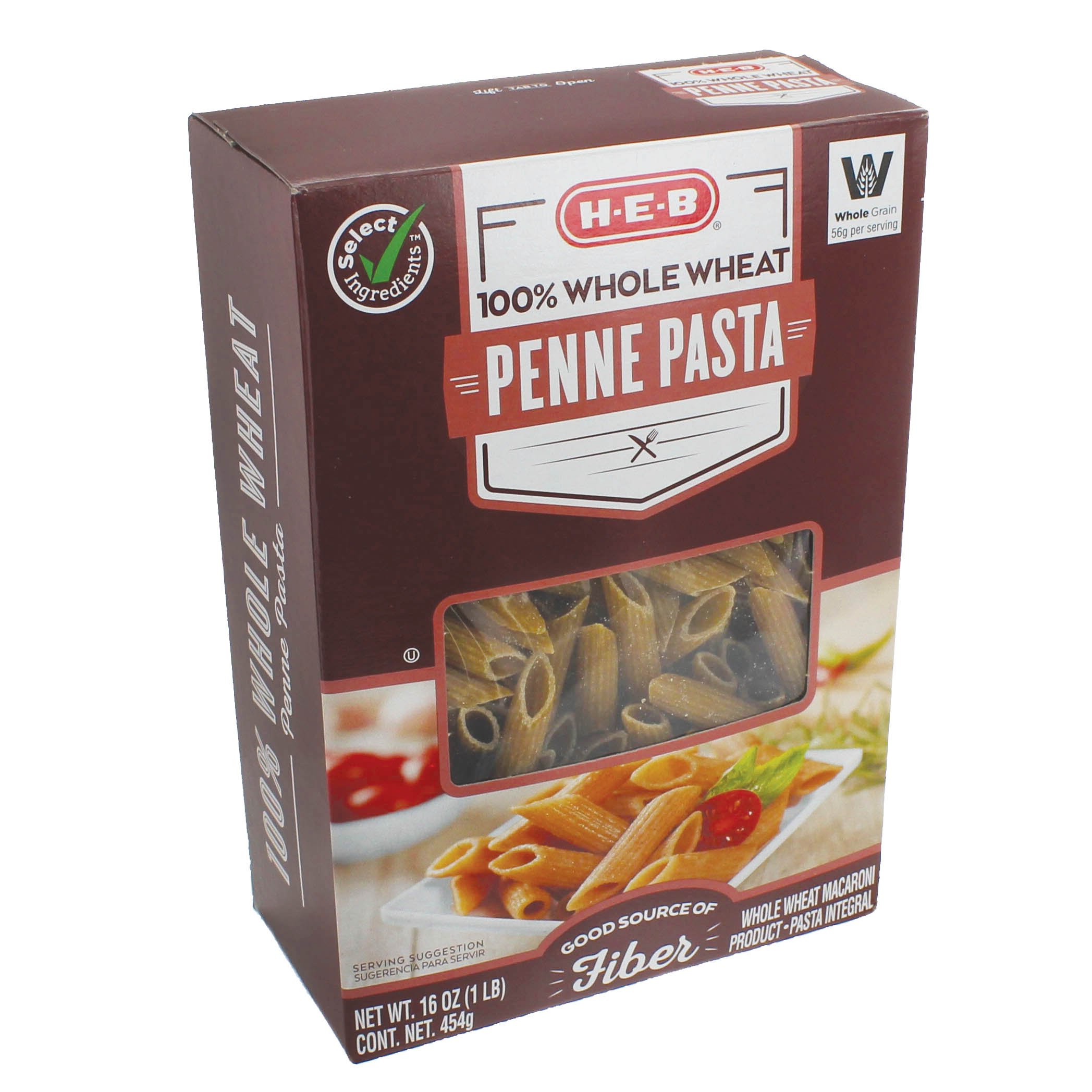 HEB Select Ingredients 100 Whole Wheat Penne Pasta Shop Pasta at HEB