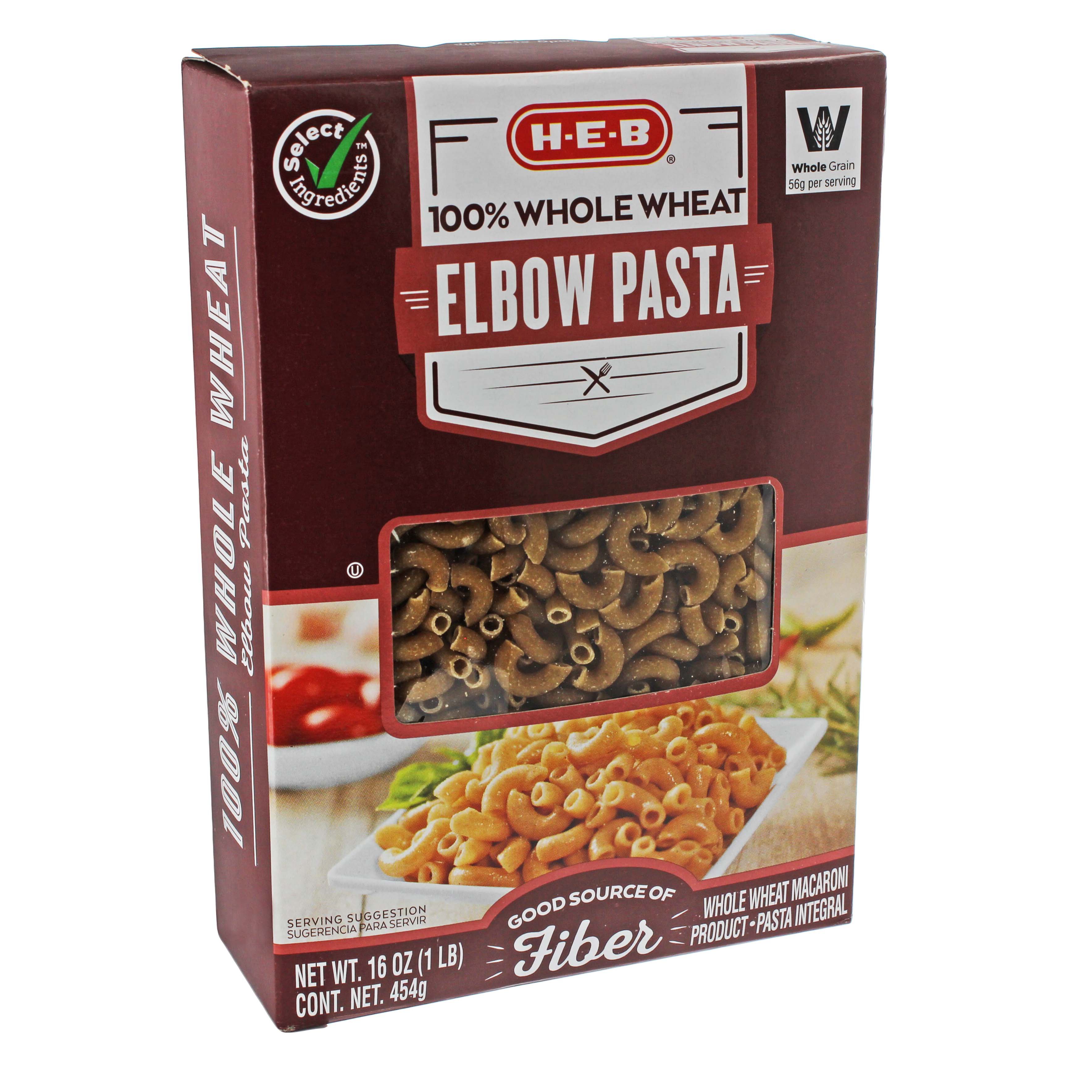 HEB 100 Whole Wheat Elbow Pasta Shop Pasta at HEB
