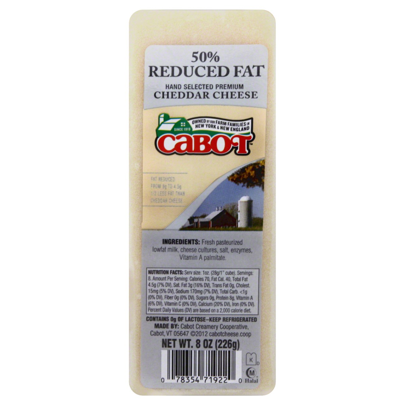 Cabot 50 Reduced Fat Cheddar Cheese Shop Cheese at HEB