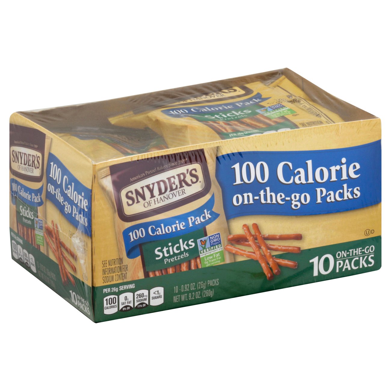 Snyder's of Hanover Stick Pretzels 100 Calorie OnTheGo Packs Shop