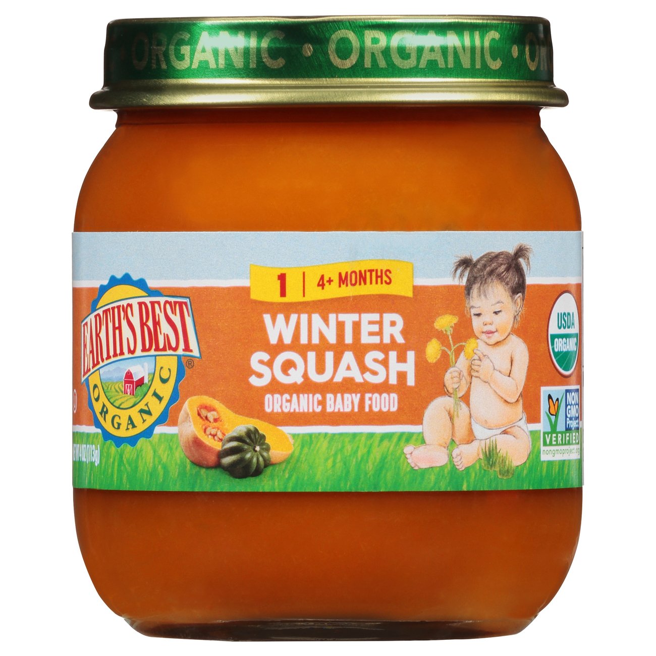 Earth's Best Organic Stage 2 Organic Winter Squash Shop Baby Food at