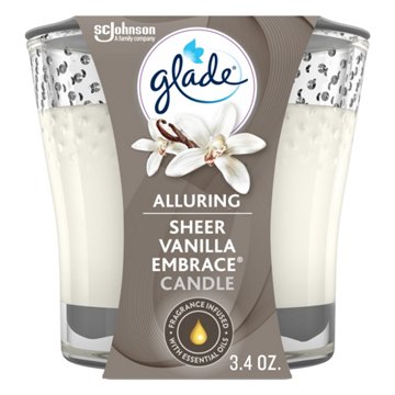 Glade Sheer Vanilla Embrace Candle , 3.4 oz