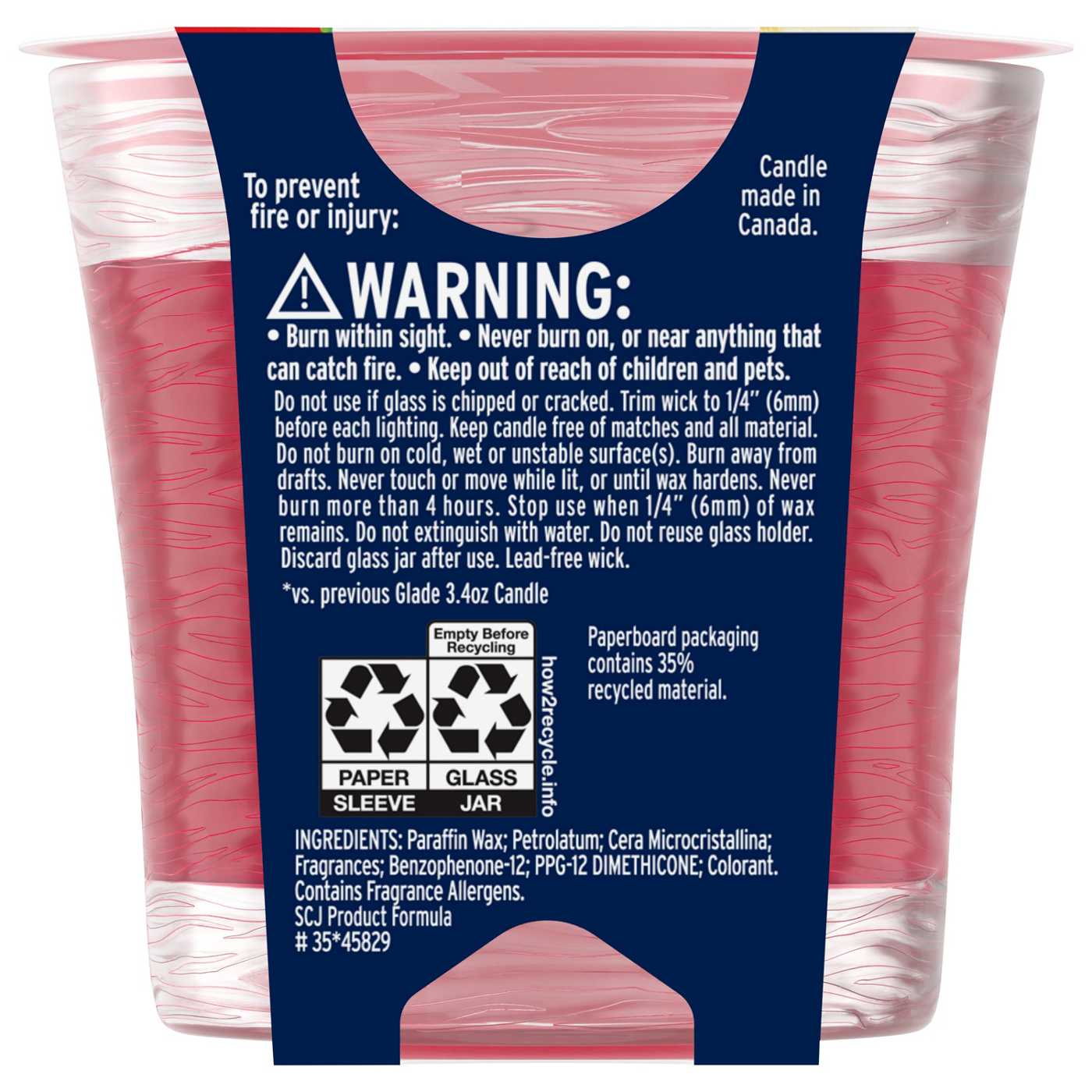 Glade Apple Cinnamon Candle; image 2 of 2