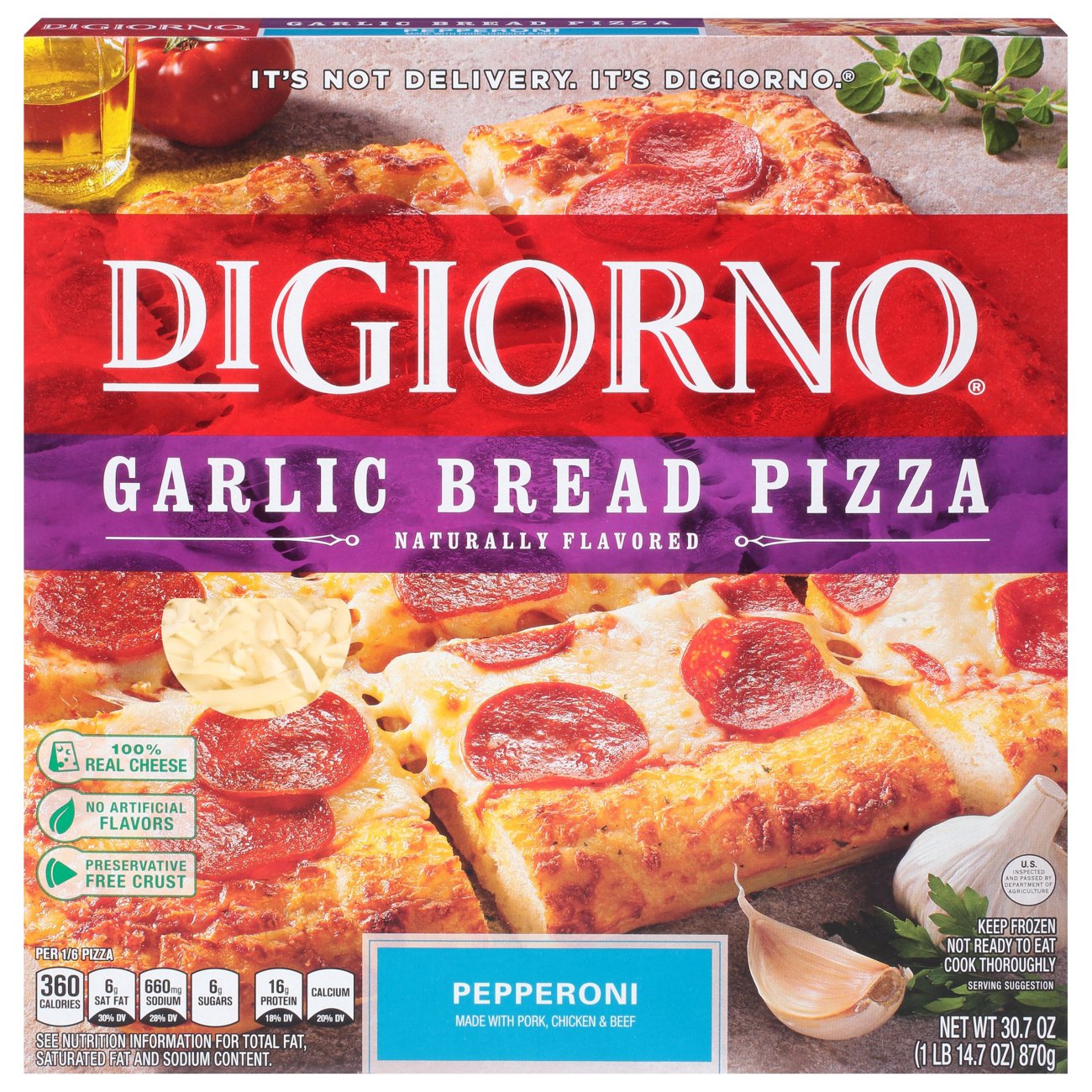 Digiorno Garlic Bread Pepperoni Pizza Nutrition