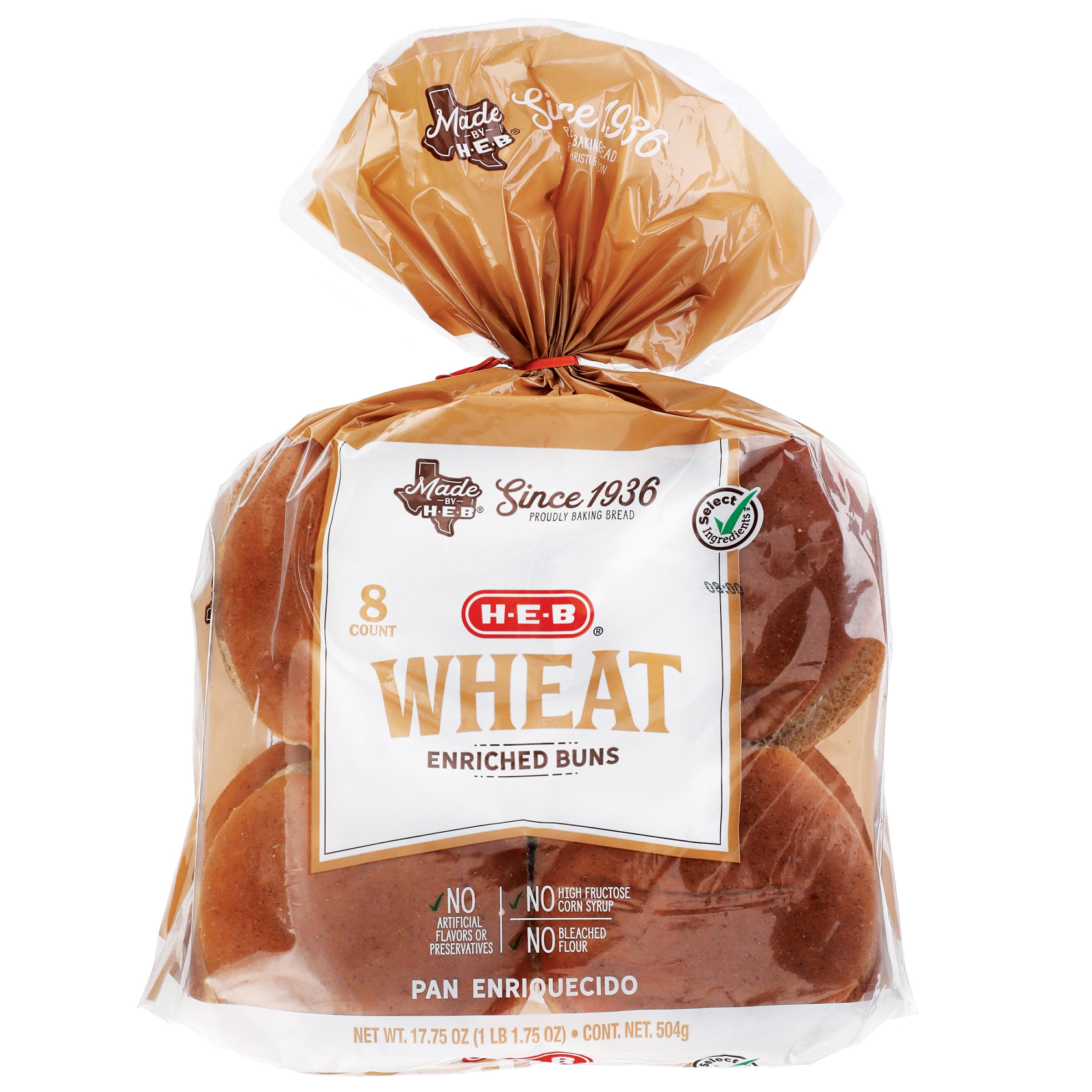 H-E-B Wheat Hamburger Buns - Shop Bread At H-E-B