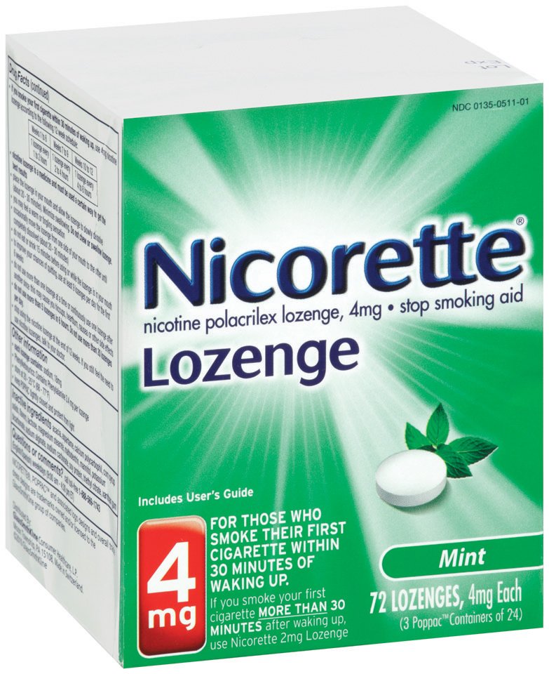 Nicorette Mint Stop Smoking Aid 4 Mg Lozenge Shop Smoking Cessation