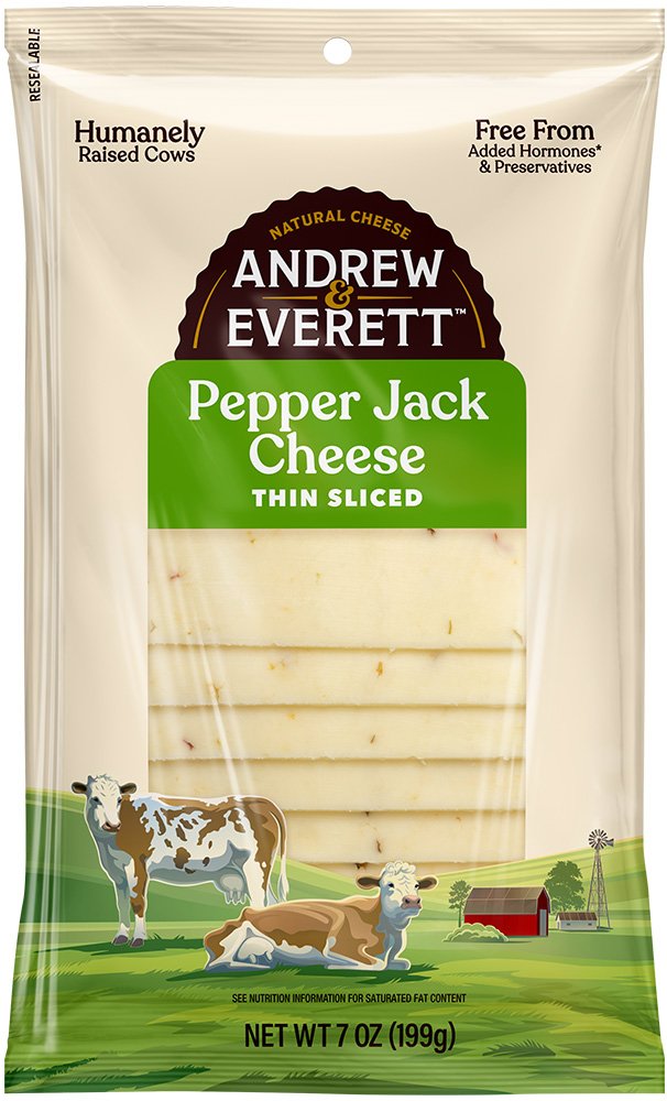 Andrew & Everett Sliced Pepper Jack Cheese Shop Cheese at HEB
