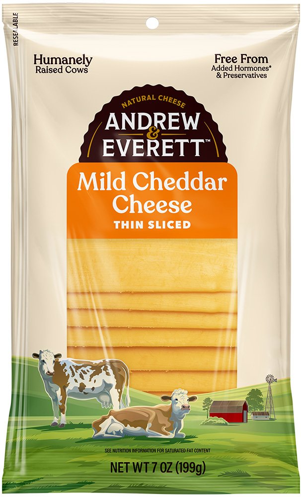Andrew & Everett Sliced Mild Cheddar Cheese Shop Cheese at HEB