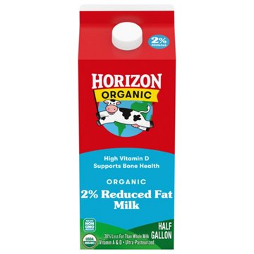 Horizon Organic 2% Reduced Fat Milk, 1/2 gal