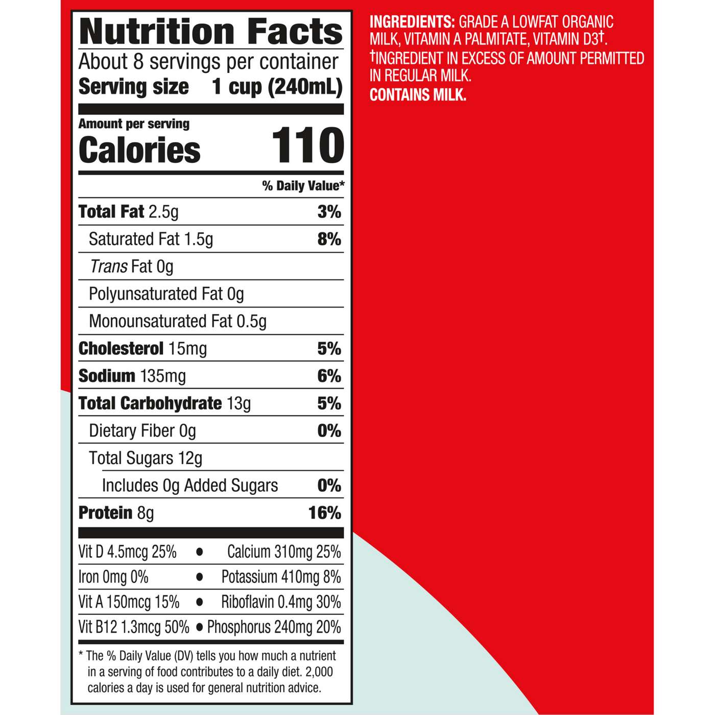 Horizon Organic 1% Lowfat Milk; image 3 of 6