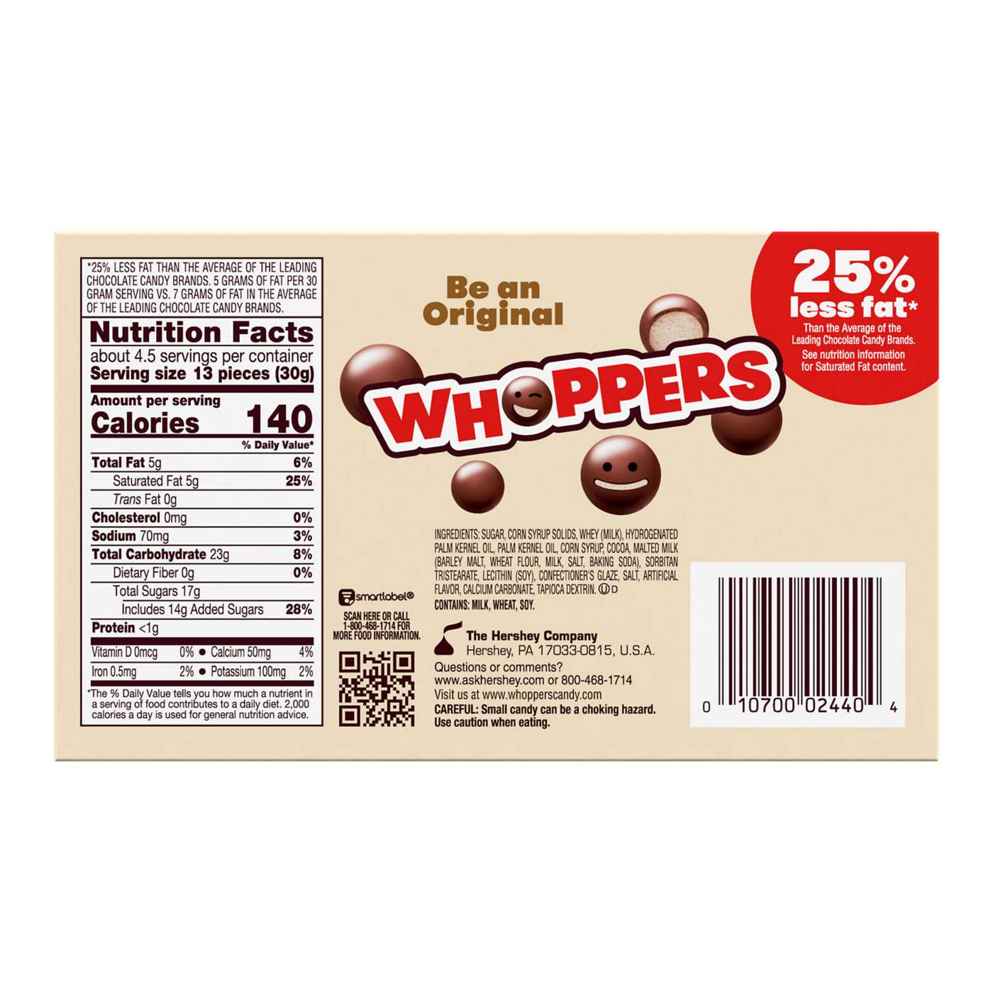 Whoppers Malted Milk Balls Candy Theater Box; image 2 of 7