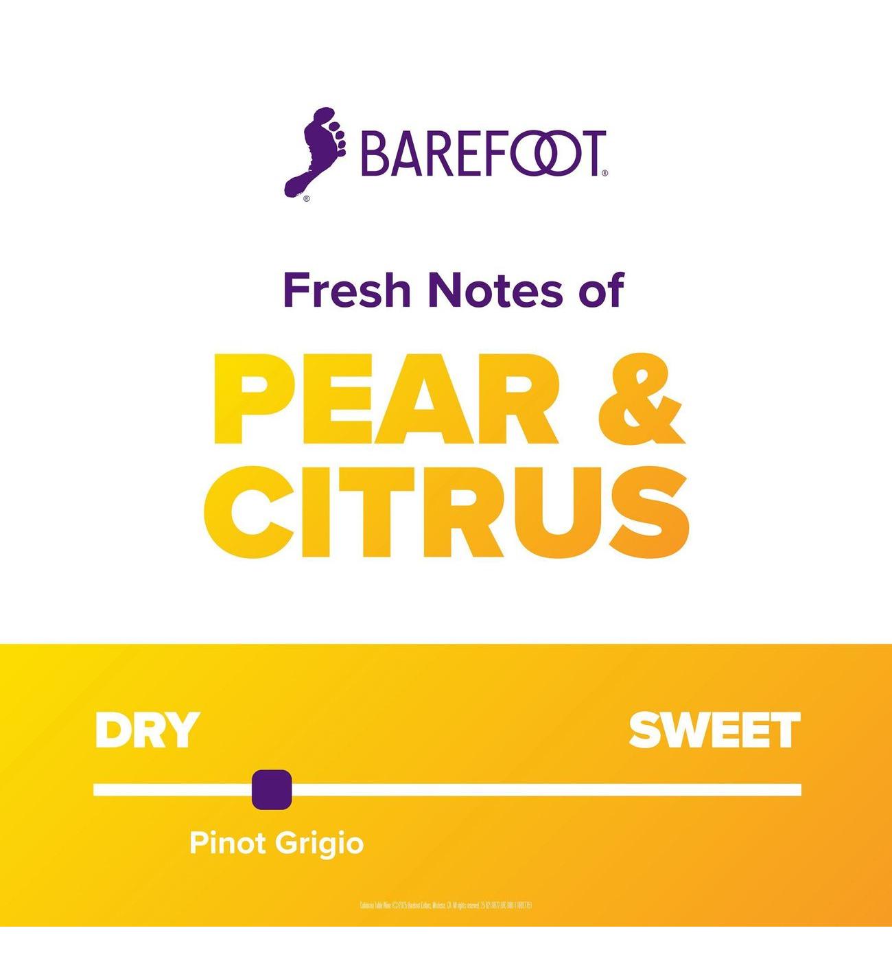 Barefoot Pinot Grigio California White Wine; image 3 of 7