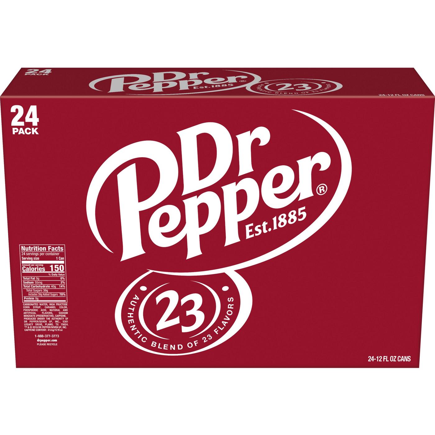 Dr Pepper Soda 12 oz Cans; image 7 of 7