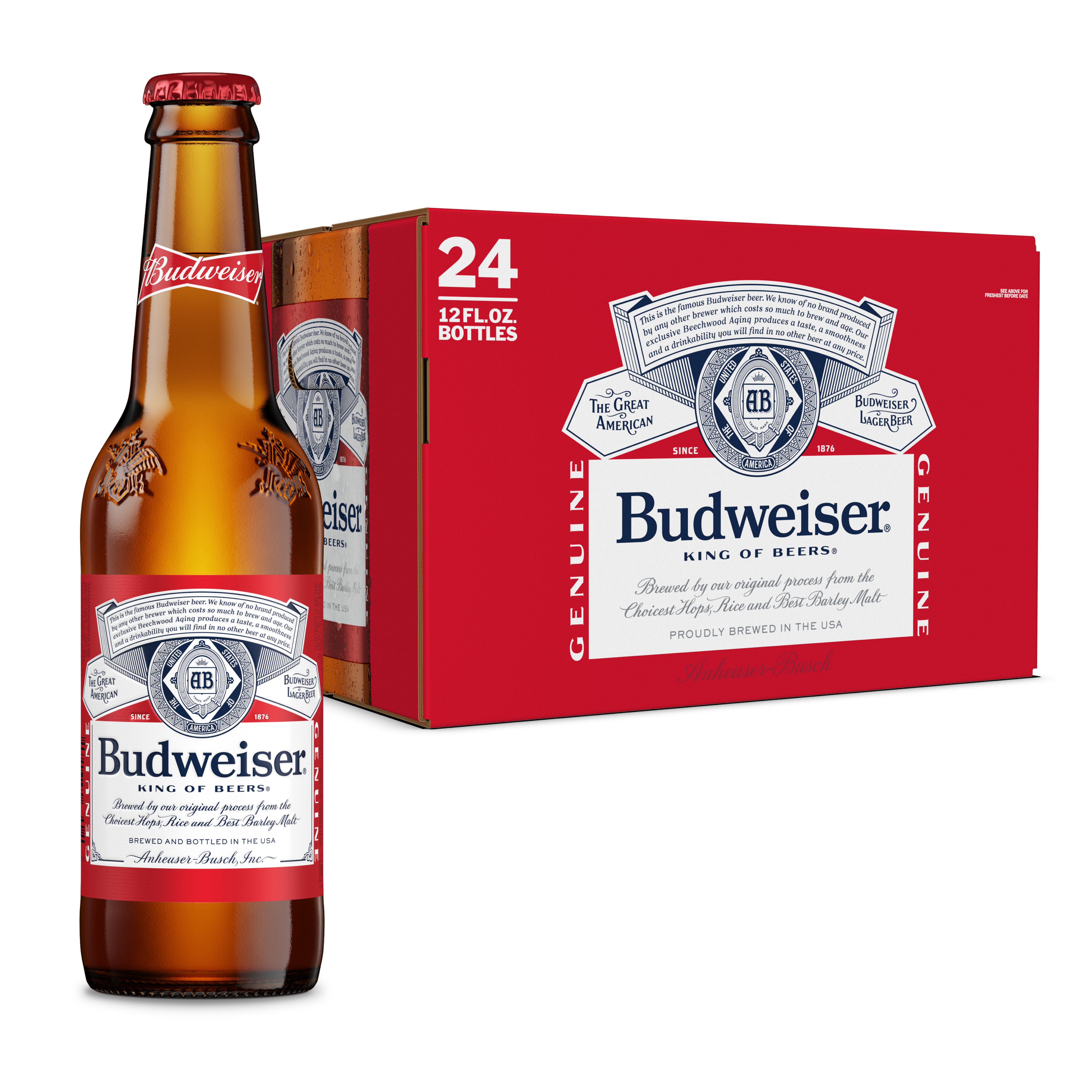 Budweiser Beer 12 Oz Bottles - Shop Beer At H-E-B