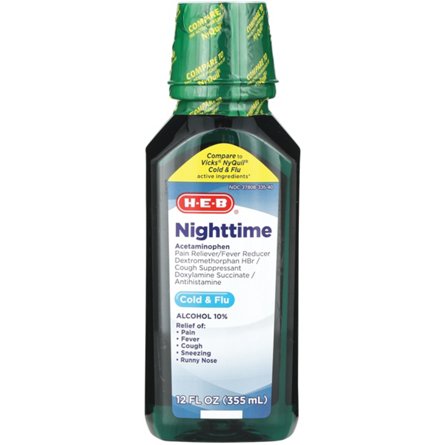 H-E-B Night Time Cold & Flu, 12 oz | Central Market - Really Into Food