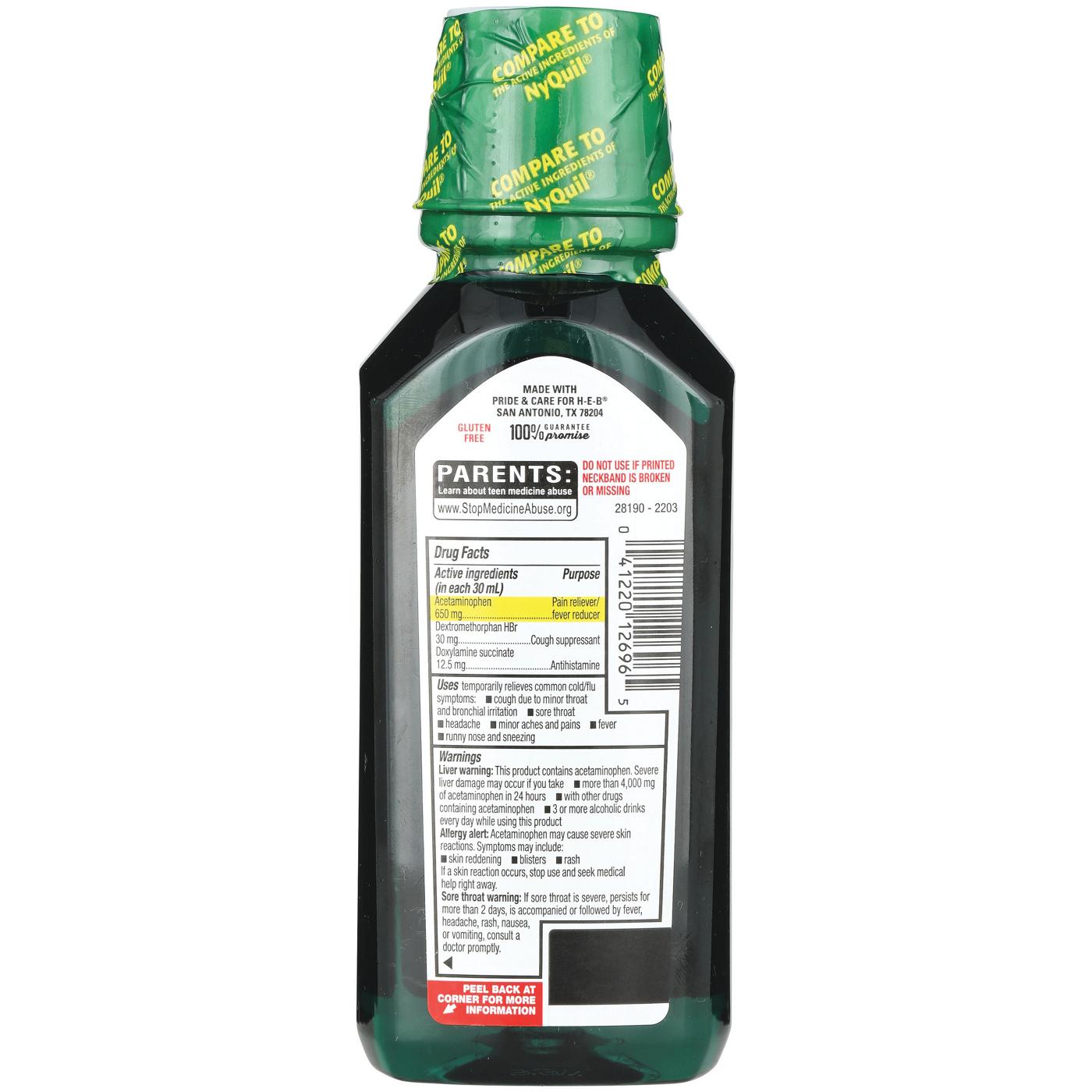 H-E-B Night Time Cold & Flu; image 4 of 4