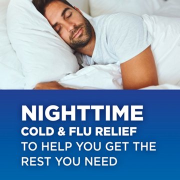 H-E-B Nighttime Cold & Flu Liquid , 8 oz