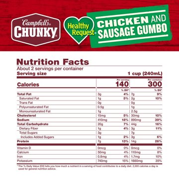Campbell's Chunky Healthy Request Chicken & Sausage Gumbo Soup