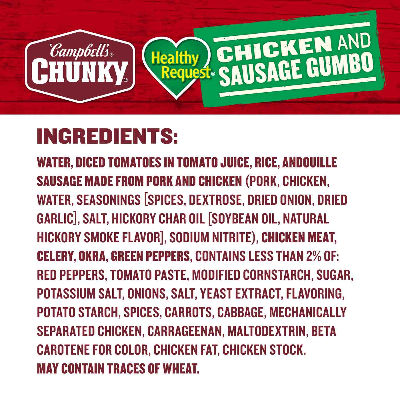 Campbell's Chunky Healthy Request Chicken & Sausage Gumbo Soup; image 10 of 10