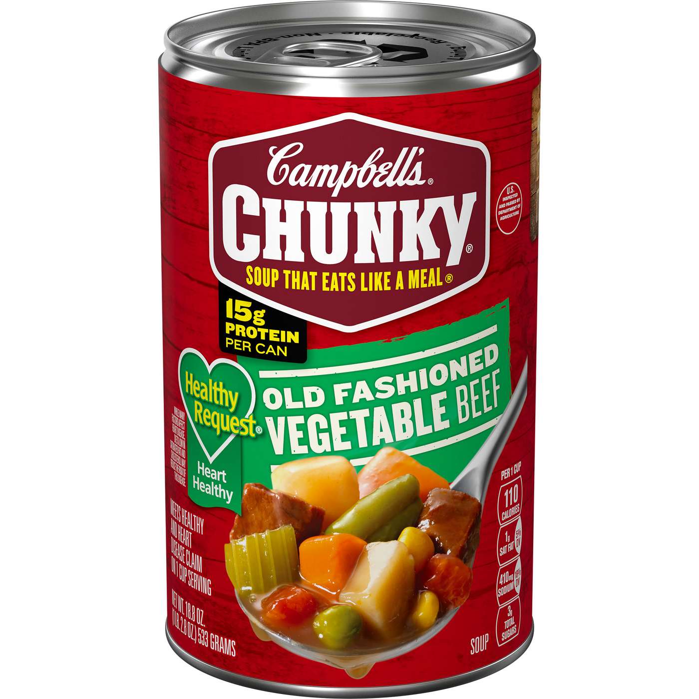 Campbell's Chunky Old Fashioned Vegetable Beef Soup; image 1 of 10