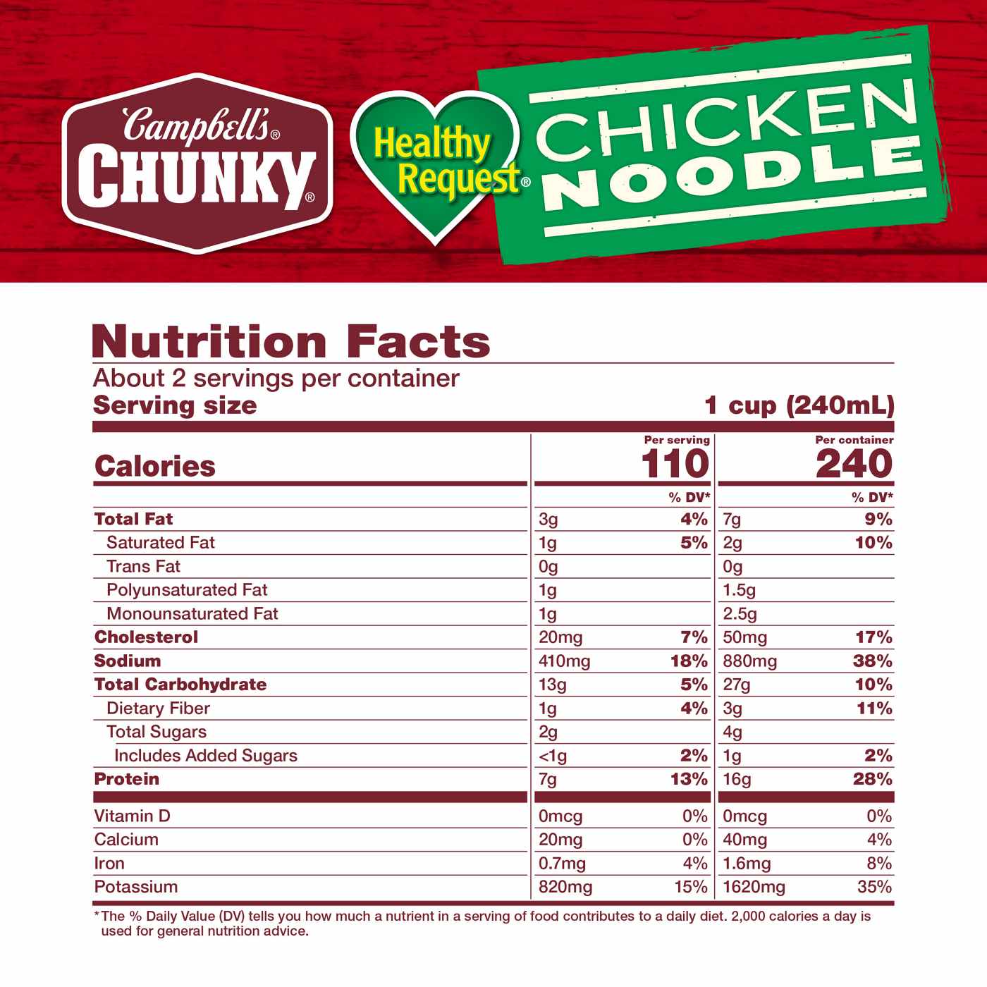 Campbell's Chunky Healthy Request Chicken Noodle Soup; image 5 of 10