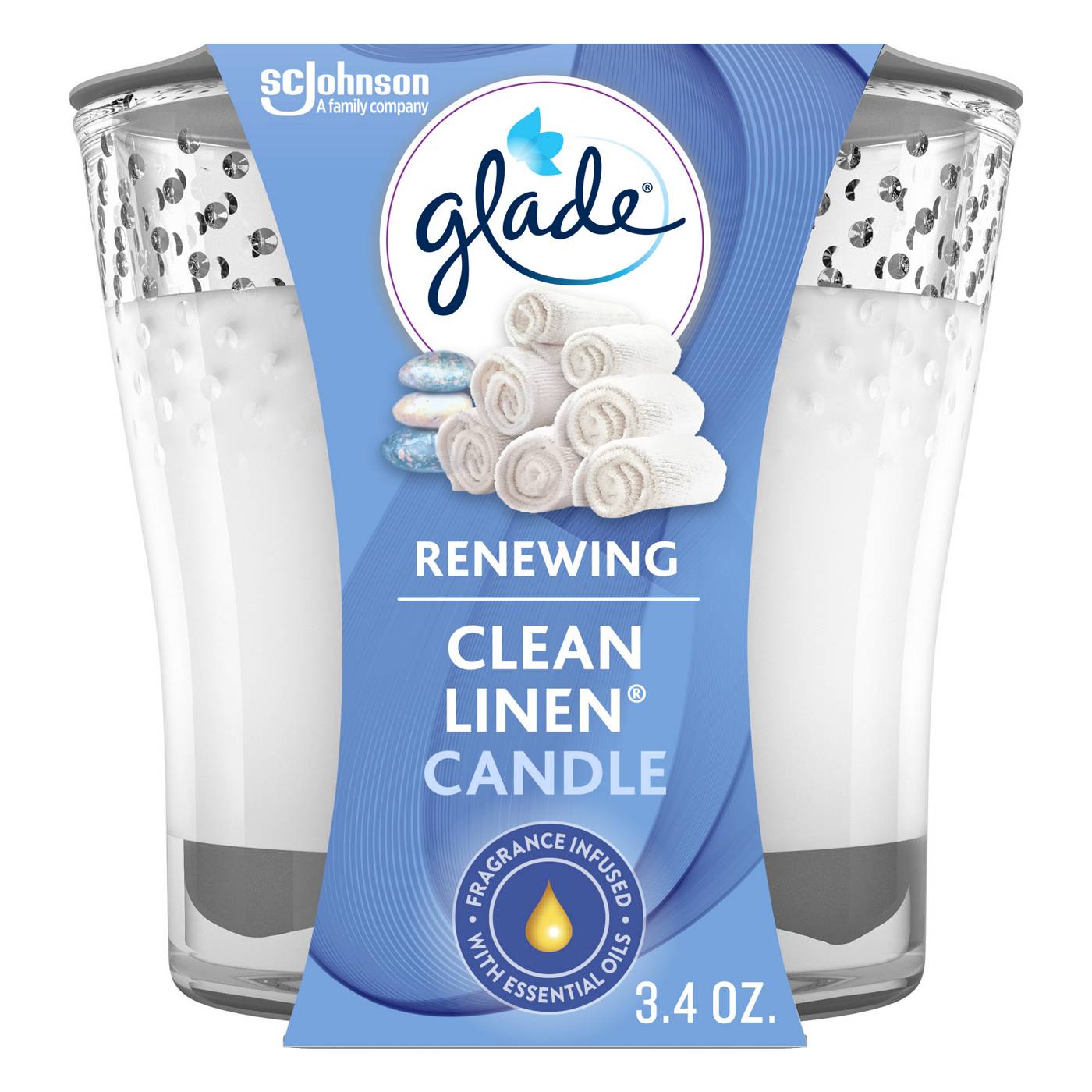 Glade Clean Linen Candle; image 1 of 2