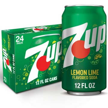 7UP Lemon Lime Soda 24 pk Cans, 12 oz