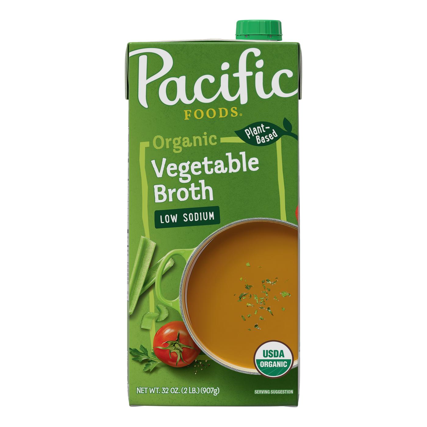 Pacific Foods Low Sodium Organic Vegetable Broth; image 1 of 4