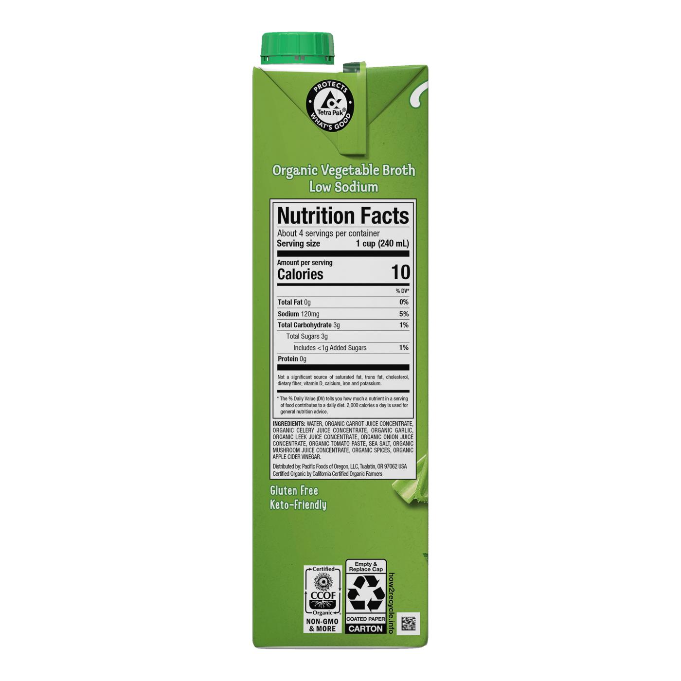 Pacific Foods Low Sodium Organic Vegetable Broth; image 4 of 6