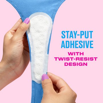 Carefree Thong Panty Liners - Unwrapped, Unscented, 49 ct