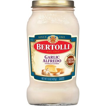 Bertolli Garlic Alfredo Sauce with Aged Parmesan Cheese, 15 oz