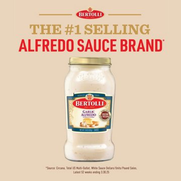 Bertolli Garlic Alfredo Sauce with Aged Parmesan Cheese, 15 oz