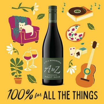 A to Z Pinot Noir Oregon Red Wine, 750 mL