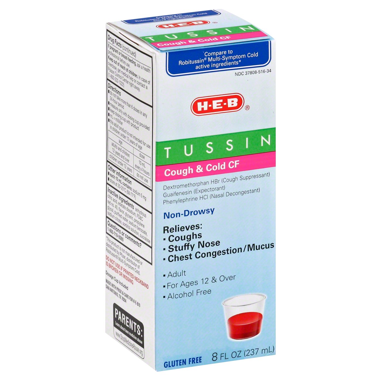 HEB Cough And Cold CF NonDrowsy Tussin Shop Cough, cold & flu at HEB