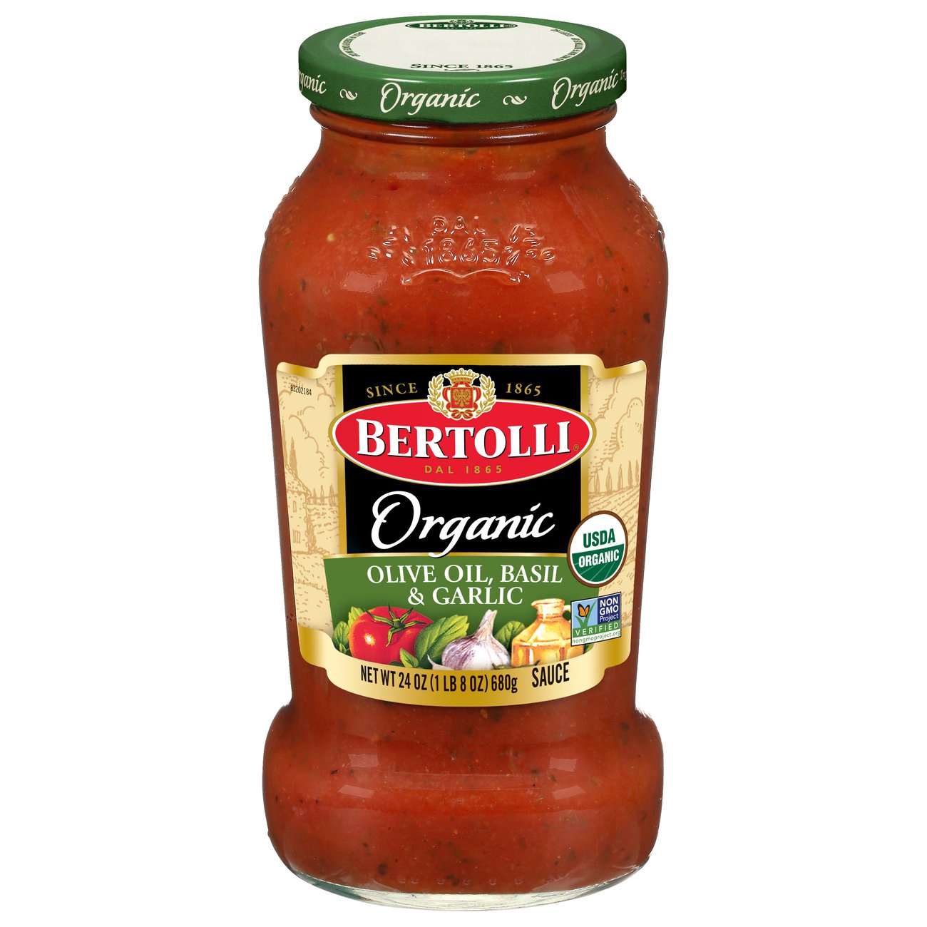 Bertolli Organic Olive Oil Basil and Garlic Sauce