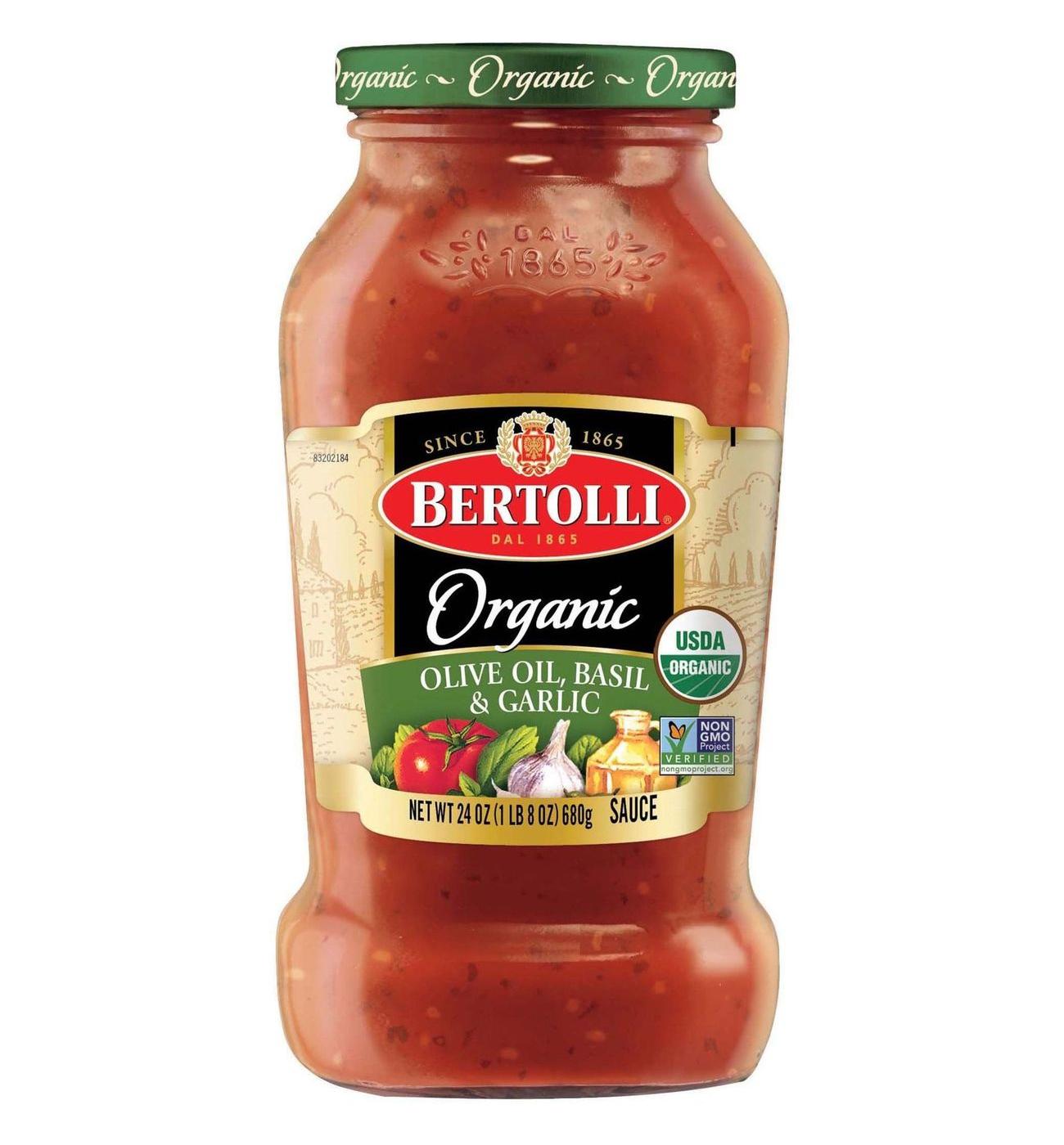 Bertolli Organic Olive Oil, Basil and Garlic Sauce; image 1 of 5