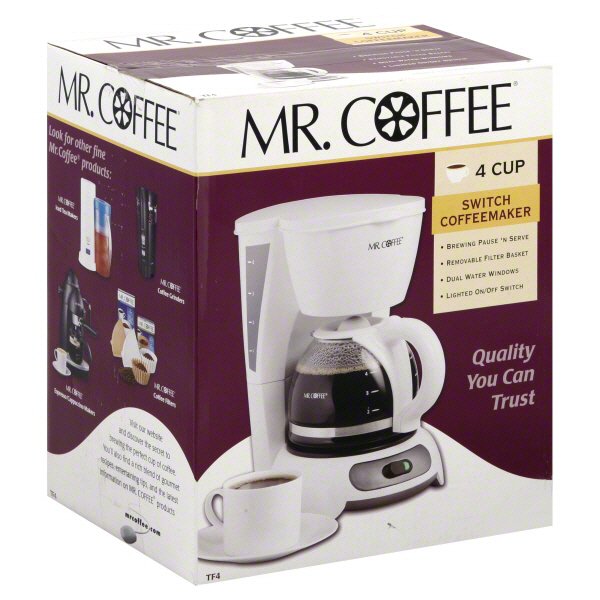 Mr. Coffee DR4-NP 4 Cup Coffee Maker - White for sale online