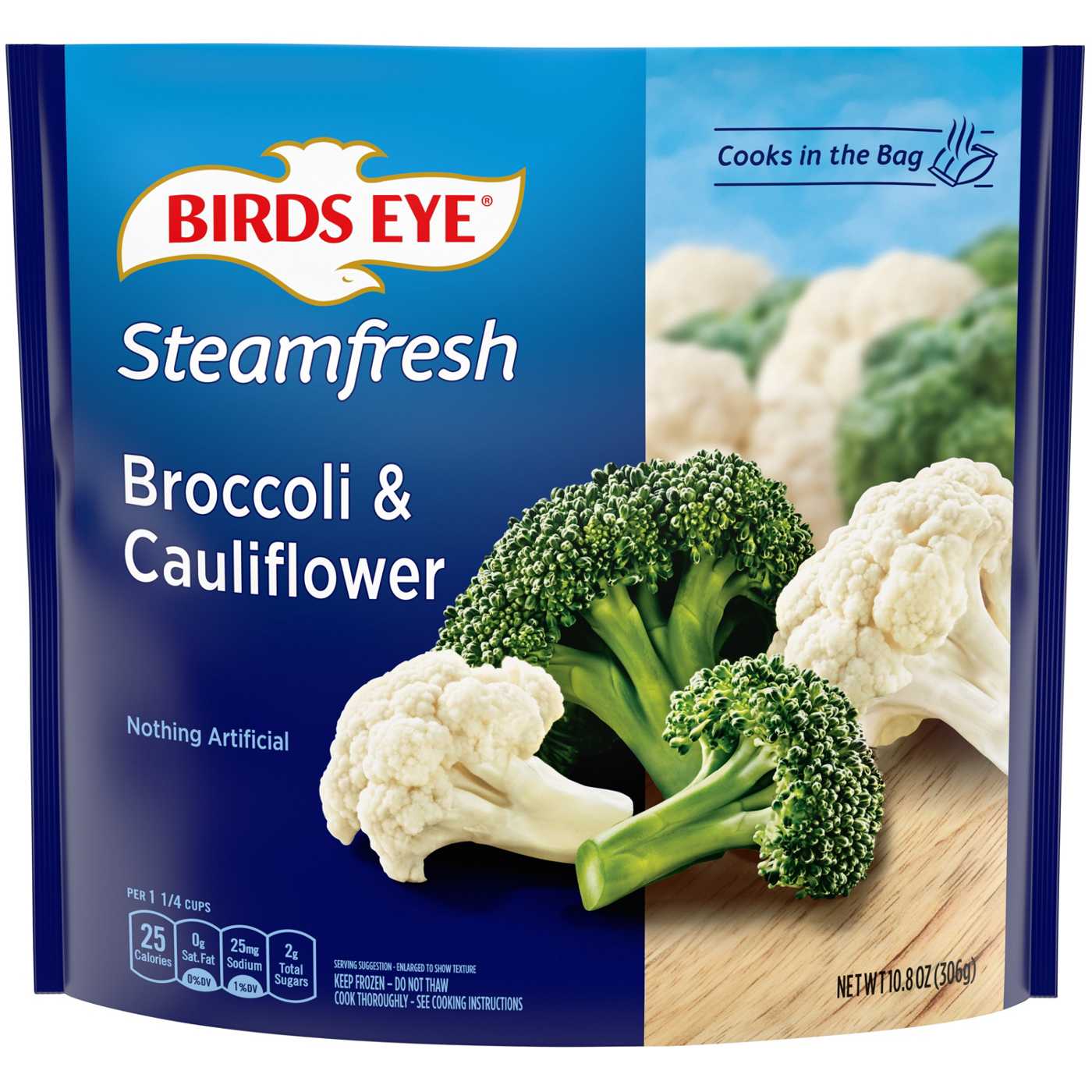 Birds Eye Frozen Steamfresh Broccoli & Cauliflower; image 1 of 7