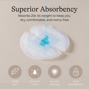 Lansinoh Stay Dry Disposable Nursing Pads for Breastfeeding, 60 ct
