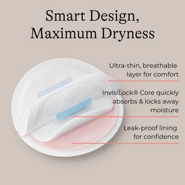 Lansinoh Stay Dry Disposable Nursing Pads for Breastfeeding, 60 ct